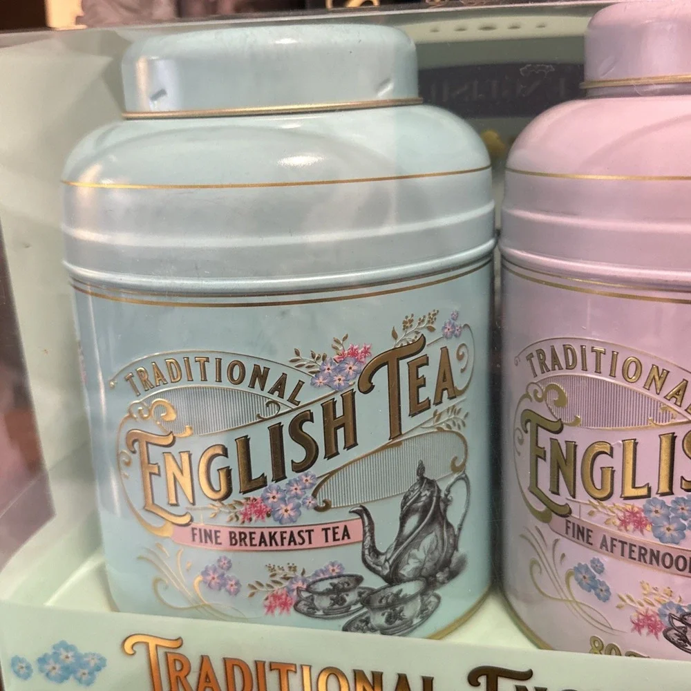 English‎ Afternoon & Breakfast Victorian Vintage Tin Set 160 Teabags